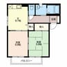 上田電鉄別所線/三好町駅 徒歩6分 1階 築22年 2Kの間取り