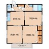 クレセールさくらD 3DKの間取り