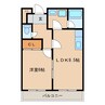 リンピア太田 1LDKの間取り