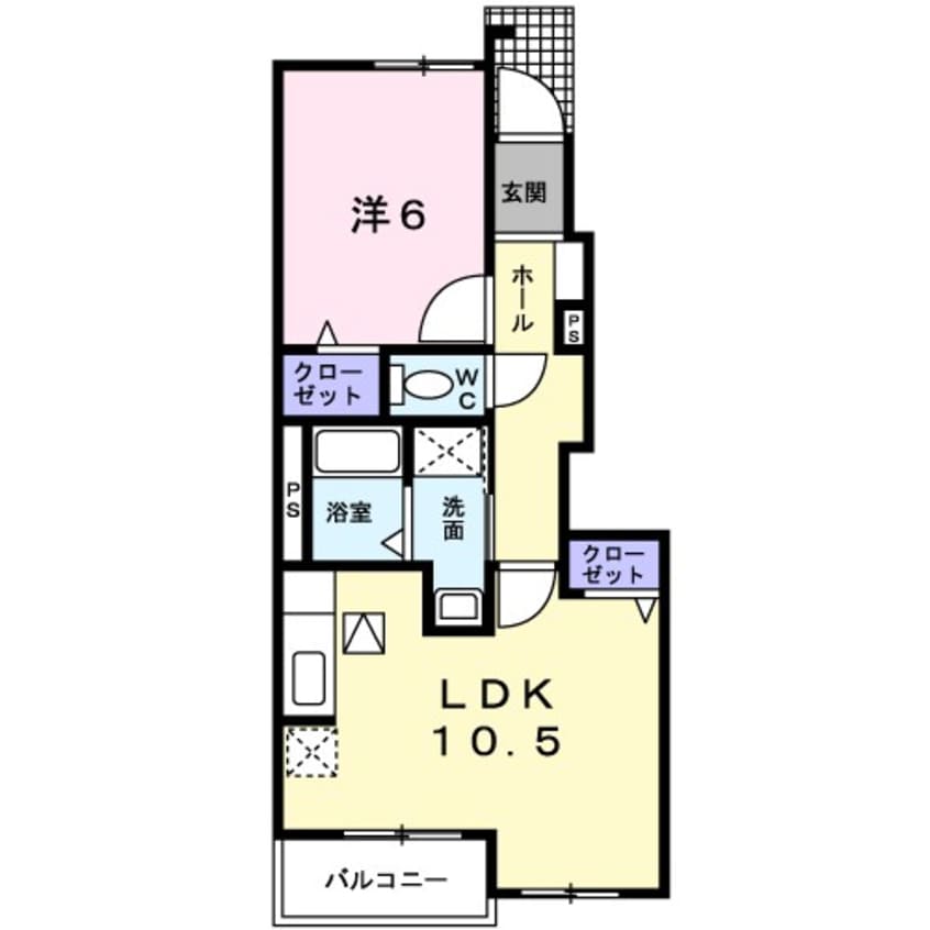 間取図 カーサエレガンテB棟
