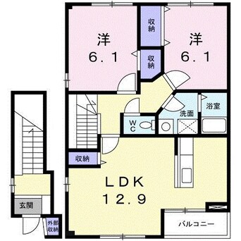 間取図 ルーラルブラッサムA
