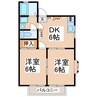 ピュアハウス 2DKの間取り