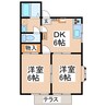 ピュアハウス 2DKの間取り
