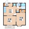 ミスズハイツ 2DKの間取り