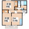 ビューラ・ブライトＢ 2DKの間取り