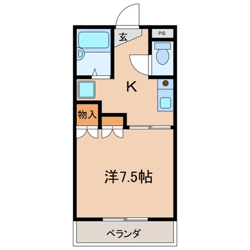 間取図 しなの鉄道しなの鉄道線/上田駅 徒歩3分 2階 築24年