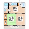コーポサンライズ 2DKの間取り
