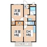 サープラスハイツフレンディ 2DKの間取り