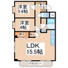 ラフォーレ・イケノ 2LDKの間取り