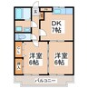 アシスト上田マンション 2DKの間取り