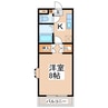コーポロックヒルズ 1Kの間取り