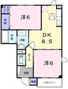 上田電鉄別所線/上田原駅 徒歩22分 1階 築22年 2DKの間取り
