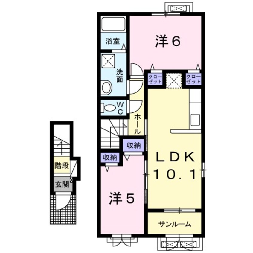 間取図 ウォークアップコクブIII