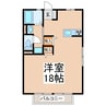 オレンジヒルズB棟 1Rの間取り
