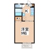 サーティフレグランス 1Kの間取り