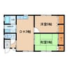 サンライン内藤Ｂ棟 2DKの間取り