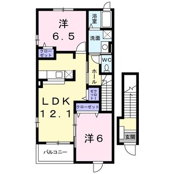 間取図 上田電鉄別所線/中塩田駅 徒歩24分 2階 築15年