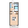 ドミール緑が丘 1Kの間取り