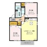 上田電鉄別所線/赤坂上駅 徒歩18分 1階 築21年 2LDKの間取り