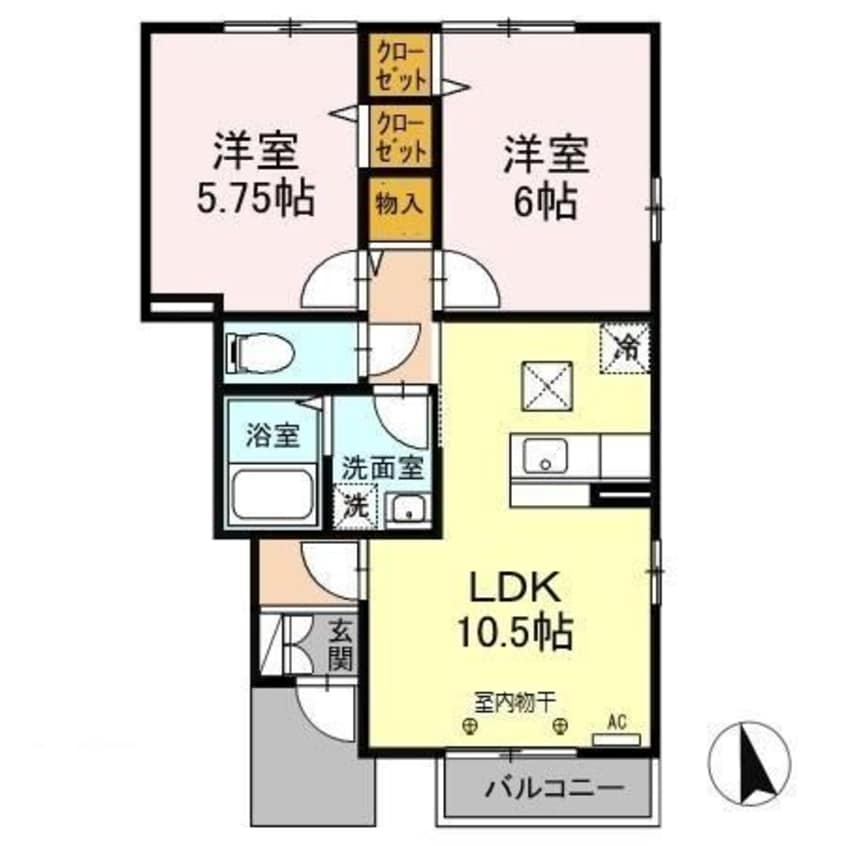 間取図 メゾン・プリマヴェールB棟