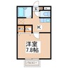ハイツハープＢ棟 1Kの間取り