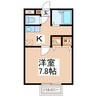 ハイツハープＢ棟 1Kの間取り