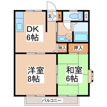 間取図 ハイツ彩雲