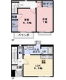 View ASAMA A 2DKの間取り