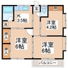 国分コーポ 3Kの間取り