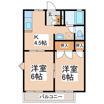 間取図 イーストハイツ伊豆宮Ｂ棟