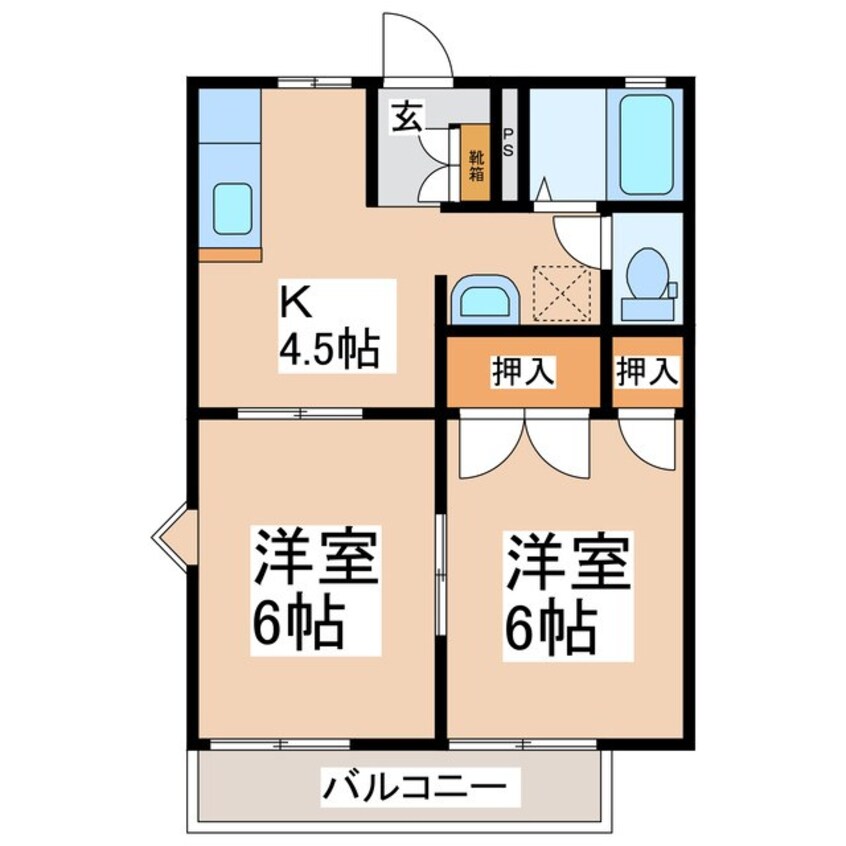 間取図 イーストハイツ伊豆宮Ｂ棟
