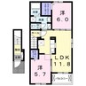 しなの鉄道しなの鉄道線/上田駅 徒歩39分 2階 築7年 2LDKの間取り