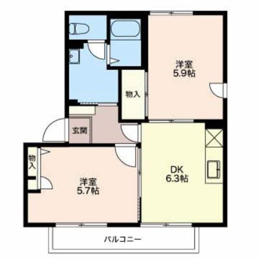 間取図 シャーメゾンビビットB棟