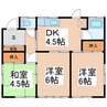 平原 3DKの間取り