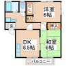 エクレール栄 2DKの間取り