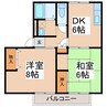 サンガーデン中澤B 2DKの間取り