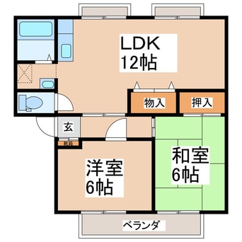 間取図 サンライフしおだB