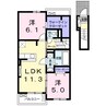 グランドハウス上田I 2LDKの間取り