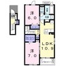 しなの鉄道しなの鉄道線/信濃国分寺駅 徒歩18分 2階 築3年 2LDKの間取り