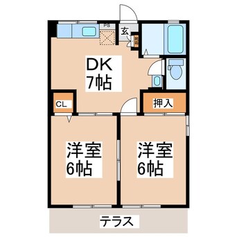 間取図 サニーハイツ2号棟