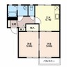 フォーレスK1 2DKの間取り