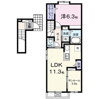 間取図 上田電鉄別所線/上田原駅 徒歩18分 2階 1年未満