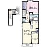 上田電鉄別所線/上田原駅 徒歩18分 2階 1年未満 1LDKの間取り