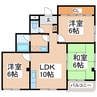 プシケ毘沙門マンション 3LDKの間取り
