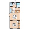 下之条ガーデンヒルズ 2Kの間取り