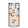 コーポ花園 1DKの間取り