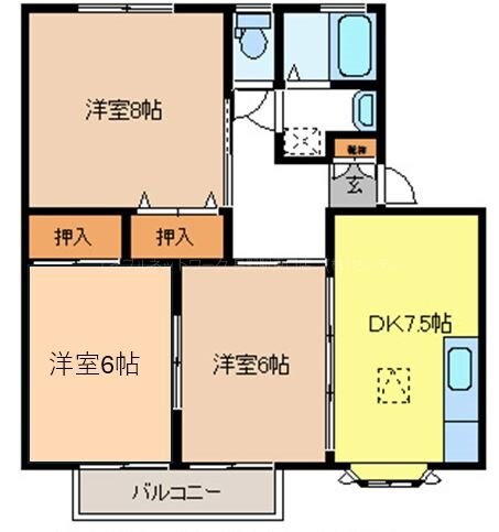 間取り図 ジャルダン竹村二番館