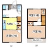 信越本線/長野駅 バス:15分:停歩5分 1階 築34年 3Kの間取り