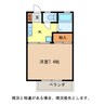 ディアス犀北A 1Kの間取り