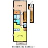 カーサセレノ 1LDKの間取り
